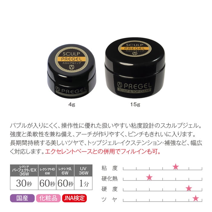 プリジェル スカルプ＆トップクリア／15g | ジェルネイル